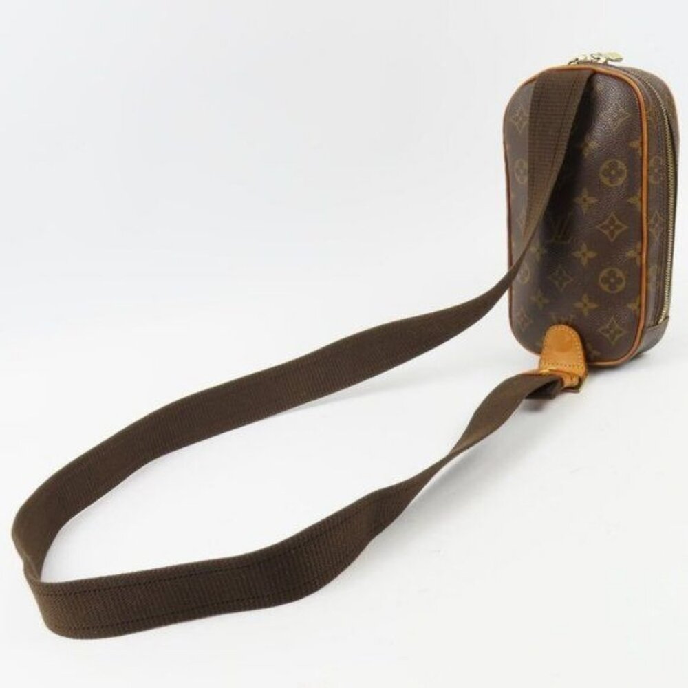 Authentic Louis Vuitton Monogram Gange Pochette Crossbody Bag Bum Shoulder Waist - Picture 4 of 16